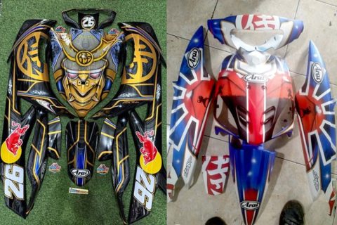 Tren Airbrush Motor dengan Motif Helm Makin Populer, Ini Estimasi Biayanya